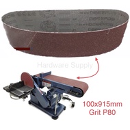 Sanding Belt 100x915mm P80 Red Sand ( Sanding Belt Sand Paper ) Belt Disc Sander Belt Only