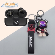 For Technics EAH-AZ100 Case Cartoon Bear Piggy Keychain Pendant Cute Technics EAH-AZ100 Silicone Sof