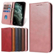 Casing for Huawei Nova P20 3E P30 P40 7I 4E Lite Pro Plus Se New Luxury Flip Magnetic Calf Leather Shockproof with Wallet Card Holder Phone Case