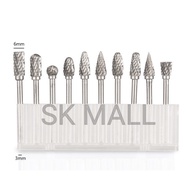 10pcs Tungsten Carbide Burr 6x3mm Rotary Porting Tool Mata Porting Mata Korek