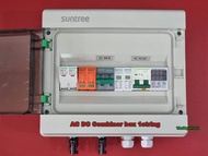 ตู้คอมบายเนอร์สำหรับระบบโซล่าเซลล์ OnGrid AC-DC Combiner box 1String โซล่าเซลล์ระบบออนกริดขนาด 1.5-5Kw เบรกเกอร์ RCBO และ Voltage Surge Protector Relay