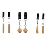Wooden Handle Pull Up Ball Grip Finger Strengthener Exerciser Arm Muscle Strength Workout Climbing F