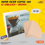 Paper Filter V60 02 Unbleach contents 100 - Coffee Paper Brownnatural