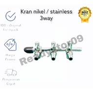 3-way nickel faucet 3-hole aerator air faucet/