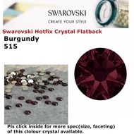 Hotfix Crystal Swarovski Elements Batu Tampal/Iron on Crystal (Burgundy 515)