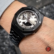 G-Shock Custom AP Casioak Black Steel Silver Dial New Arrival