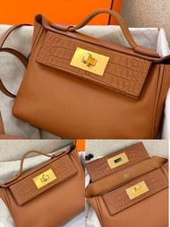 🎠✨ Hermes 2424 Mini Touch 🐊金金 Gold ✨🎠