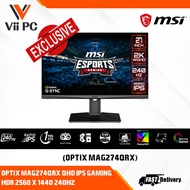 [EXCLUSIVE][MAG274QRF UPGRADED MODEL][KVM]MSI Optix MAG274QRX 27" QHD 2K 240Hz Rapid IPS Gaming Moni