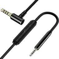 Replacement for Bose Headphone Cord, 2.5mm to 3.5mm Audio Cable for Bose 700 QC25 QC35 QC35 II OE2 AE2, JBL E45BT E55BT E65BTNC, AKG Nylon Braided Wire with Inline Mic &amp; Volume Control (1.5m, Black)