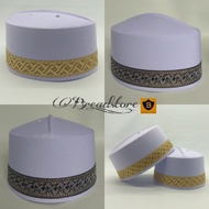 ASAGOFAH MALAYSIA WHITE WEDDING CONTRACT SONGKOK CAP - LATEST MODEL MEN'S CAP