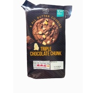 M&S Triple Chocolate Chunk Cookies 200g - Marks and Spencer Dark Chocolate Cookies Biscuits Snacks