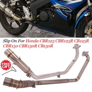Slip On For Honda CBR125 CBR125R CB125R CBR150 CBR150R CB150R 2010-2021 Motorcycle Exhaust Modified Front Mid Link Pipe