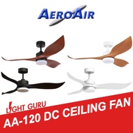 AeroAir AA-120 DC Ceiling Fan 24W 3 Tone LED Light / 6 Speed Control / Silent and Strong Circulation