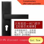 YQ31 Stainless Steel Black Door Lock Bedroom Door Universal Door Room Timber Door Lock Hole-Free Handle Lock Wooden Door