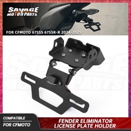 For CFMOTO 675SR-R 2025 License Plate Holder 675SS 2024 Fender Eliminator Rear Tail Frame LED Plate 