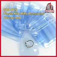 100pcs Plastic Clips BR277 Mica Plastic Clips Gem Size Accessories Thickness 4x6