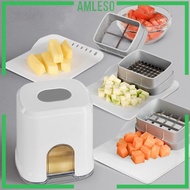 [Amleso] Vegetable Chopper Food Processor Multifunctional Kitchen Gadget Detachable with 3 Blades 3 