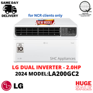 LG 2.0HP LA200GC2 (2024 MODEL) DUAL INVERTER WINDOW TYPE AIRCON (NCR clients)