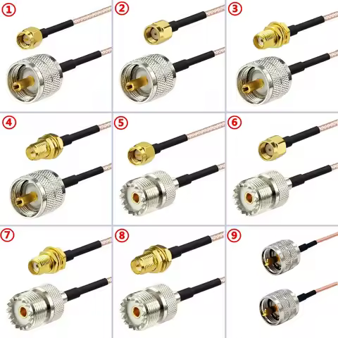 RG316 Cable PL259 SO239 UHF Male Female To SMA RPSMA Male Female Connector RP-SMA to PL-259 SO-239 U