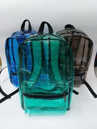 Ba lô nhựa trong suốt có nhiều màu 35x25x15