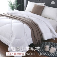 【特大歐規】台灣製 100%澳洲純小羊毛被(240x210cm)