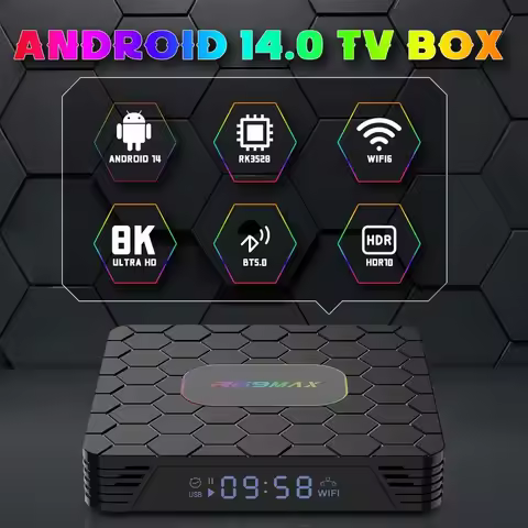 10PCS R69Max RK3528 Android 14.0 TV BOX Google Wifi6 4GB 32GB 64GB BT Media Player 2.4G/5G Wifi Set 
