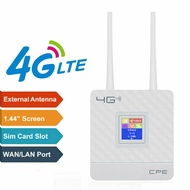 4G LTE SIM Card CPE WiFi Router Wireless Repeater LAN Modem Dual Antenna