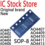 5PCS AO4401 AO4402 AO4403 AO4404 AO4406 AO4407 AO4409 AO4410 AO4411 AO4413 SOP8 Chip Wholesale Price