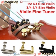 MAGICIAN 4PCS/Set Violin Fine Tuner, for 1/2-1/4 3/4-4/4 Size Violin Metal Fiddle String Adjuster, V
