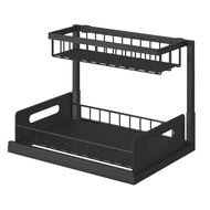 Storage Rack Seasoning Organizer Strong Load-bearing Rust-proof Pull-Out Design Kitchen Storage Shel