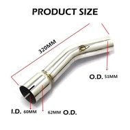 REALZION FZ1 FZ1-N Exhaust Pipe Motorcycle Exhaust Middle Silp On Pipe Front Pipe For Yamaha FZ 1 FZ