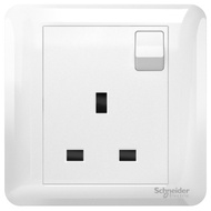 Schneider Electric Switched Socket White Affle Plus 13A 250V 1 Gang