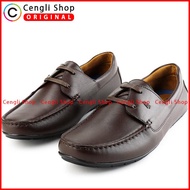 HM012 SEPATU KULIT HUSH PUPPIES PRIA CASUAL FORMAL ORIGINAL COKLAT ORI