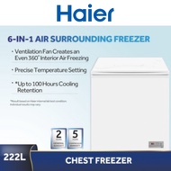 (Free Shipping) HAIER BD-222HEF 6-in 1 Convertible Chest Freezer 222L Penyejuk Beku