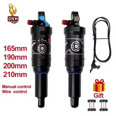 DNM AO38RC Soft Tail Mountain Bike Rear Air Shock Absorber Wire-controlled Lockable Rebound 165 190/