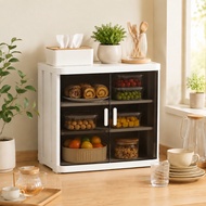 !!️ 3-Tier Dustproof Food Storage Cabinet Minimalist Kitchen Shelf Storage Cabinet