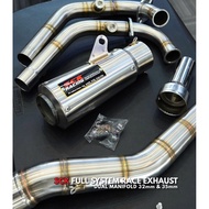 SCK RACING OPEN EXHAUST LC4S 5S Y15ZR RS150 Y16ZR DUAL 2 MANIFOLD SCK BY AHM PRO RACING FULL SYSTEM 