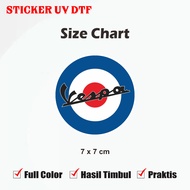 Vespa Target Glossy Logo Sticker Classic Motorcycle Sticker LV/Up UV DTF Multi Sticker