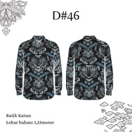 KATUN [D46] 1⁄2 meter COTTON BATIK CLOTH BY THE meter/ UNIFORM BATIK CLOTH/ INDONESIAN BATIK/ CAP BA