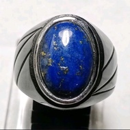Cincin Batu Akik Lapis Lazuli Ring Hitam Elegant