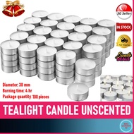 5 to 100 pcs Premium Quality Tealight Candle Unscented Mini Lilin | Tea Light Candles | 4 hrs Burn T