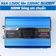 Biến tần SUOER FPC-500AL Inverter kích điện 12V DC lên 220V AC 500W sóng sin chuẩn