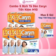 Combo 5 Gói Tặng 1 Gói - Tã Dán Và Tã Quần Caryn Tiết Kiệm  Đủ Size M L XL - Caryn Ngày Và Đêm - Bỉm