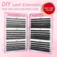 30/40/50Pcs Mixed Lash Clusters, Natural Style False Eyelash Extensions, Clusters per Book