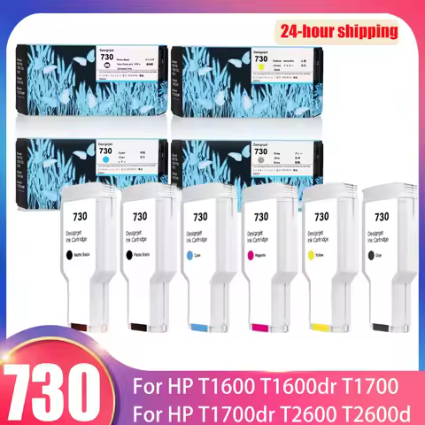 For HP730 HP 730 Ink Cartridge For HP DesignJet T1600 T1600dr T1700 T1700dr T2600 T2600dr 300ML Full