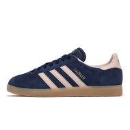 adidas Casual Shoes Gazelle Women's Dark Blue Milk Tea German Training Rubber Sole Clover [ACS] IG6201