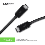 Belkin สายชาร์จพร้อมถ่ายโอนข้อมูล 3.1 C to C 100W/5A charging output 1M รองรับ Macbook iPad Samsung
