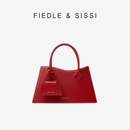Fiedlesisi กระเป๋ากระเป๋าเจ้าสาวกระเป๋าแต่งงานกระเป๋าแม่ลูกหนังแท้ความจุใหญ่แบบหิ้วสีแดง