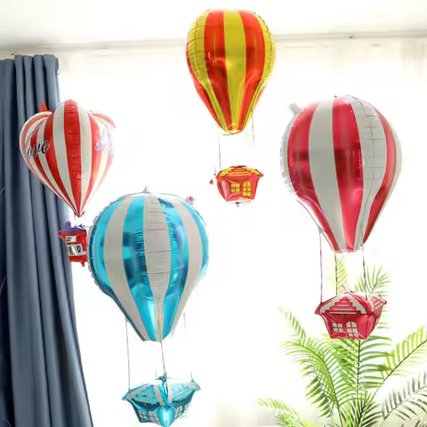 22inch 4D Hot Air Balloon Wave Hot Air Modeling Aluminum Film Balloons Wedding Kids Birthday Party O
