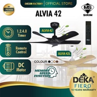 DEKA FIERO Fan FIERO ALVIA 42 Inch 5 Blades 24 Speed DC Motor With Remote Control Ceiling Fan Kipas 